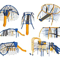 Children's Amusement Equipment Climbing Net Climbing Net No Power Facilities Outdoor Toy Slide 3d model