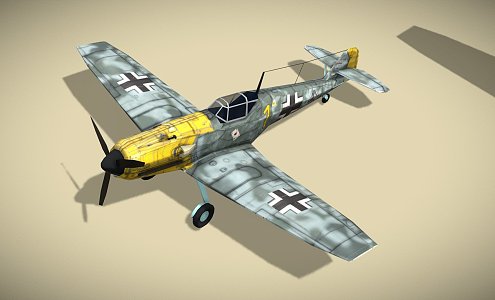 World War II fighter 3d model