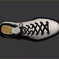 Stylish White Boots With Black Laces Chunky Sole And Cuffed Ankle Design
