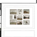 Vintage Rustic Framed Wall Art With Windmill Bird Tree Landscape Gallery Arrangement