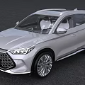 Silver Modern SUV With Sleek Exterior Design Front Grille And Alloy Wheels