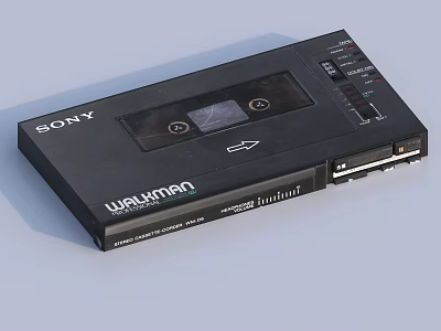 Sony Walkman Portable Vintage Cassette Player Retro Classic Digital Music Device 3d model