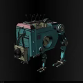 Smart Machine Robot With Mechanical Legs Antennas And Circular Dashboard In Starry Space