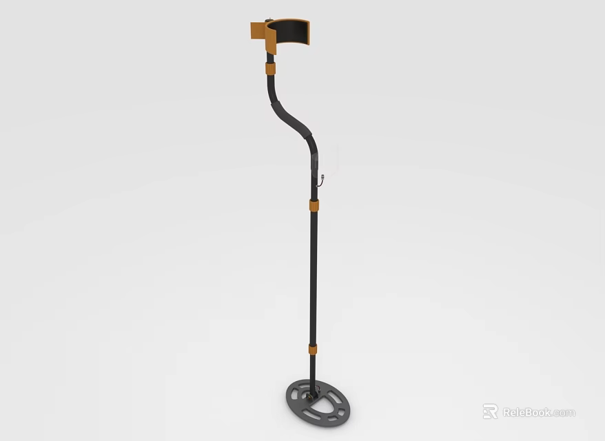 Handheld Metal Detector With Adjustable Shaft And Search Coil For Outdoor Treasure Hunting 3d model 