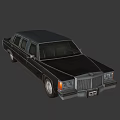 Black Luxury Classic Limousine Car With Vintage Design And Chrome Grille