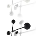 Modern Wall Lamp Design With Black White Spherical Balls And Wall Mounted Style