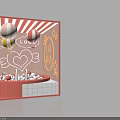 Cute Pink Photo Spot With Wings Balloons Heart Decorations And Stalls