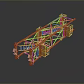 Iron frame large iron frame iron frame house factory industrial iron frame iron ladder rigid ladder work frame rigid scaffold 3d model