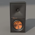 Modern Black Home Entertainment Speaker With Copper Woofer Design