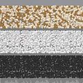 Natural Colored Stones in Brown White Black Tones Arranged as Decorative Strips