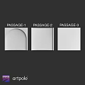 Three Different Wall Design Styles With Varied Panel Shapes For Interior