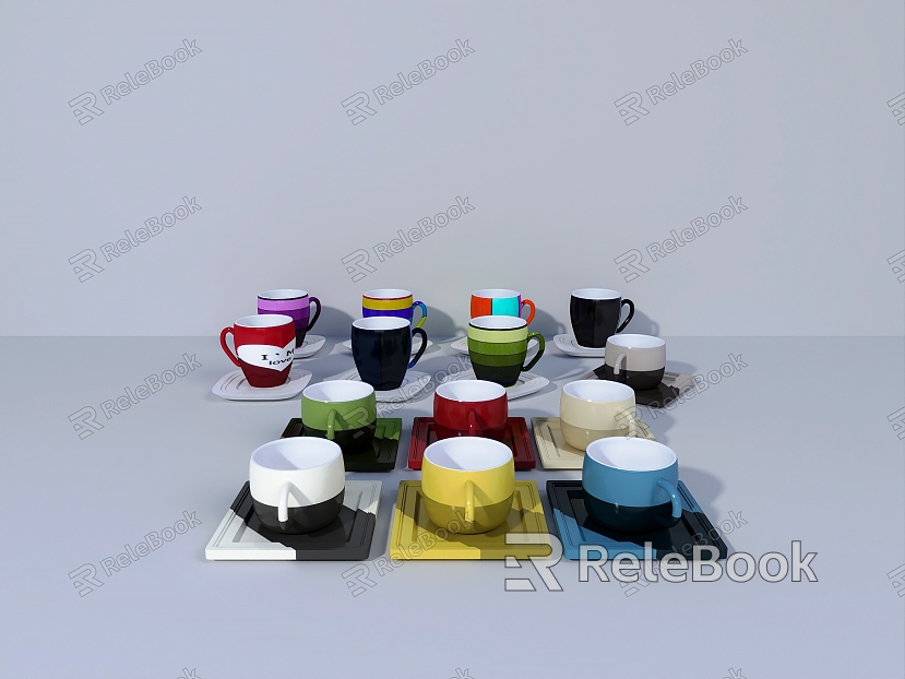 Modern coffee cup model