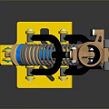 Shock absorber buffer spring tools hardware tools processing tools furniture realism 3d model