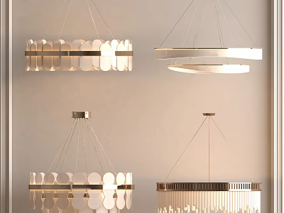 Modern Unique Design Chandeliers With Metal Frame Glass Elements And Contemporary Stylish Look 3d model