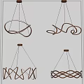 Modern Contemporary Chandeliers With Unique Curved Lines And Metallic Frame Designs