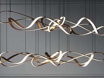 Light Luxury Special-Shaped Chandelier 3d model