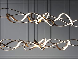 Light Luxury Special-Shaped Chandelier 3d model