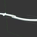 Traditional Curved Weapon Sword With Wooden Handle And Sharp Metal Blade