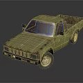 Light Green Vintage Pickup Truck Featuring Open Bed And Classic Exterior Design