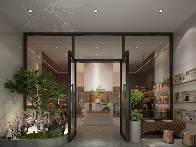Luxury SPA Sauna Wellness Space With Natural Plants And Relaxing Interior Design 3d model