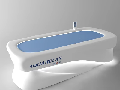 Aquarelax Modern Spa Bathtub With White Exterior And Blue Interior Design 3d model