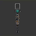Futuristic Rifle With Scope Orange Gray Color Mechanical Design And Shiny Finish Reflection