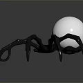 Silver Spider Shaped Equipment With Multiple Metal Legs Large Sphere And Black Components