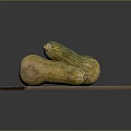Two Ripe Squash Placed on Wooden Cutting Board Ready for Meal Preparation