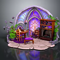 Magic Desk Magic Table Medieval Item Medieval Table Magic Item Magic Item Magic Item Medicine Bottle 3d model