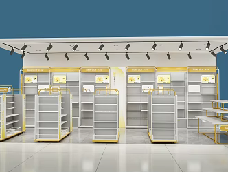 Modern Shopping Mall Counter Showcase Cabinet Shelf 3d model