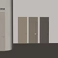 Modern POLIFORM Hinged Doors with Wooden Texture and Various Colors for Minimalist Home Interior