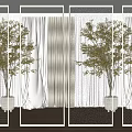 Modern partition glass partition 3d model