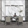 Modern Dining Table and Chair Combination 3d model