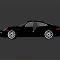 Black Luxury Sports Car With Open Doors And Beige Interior Design