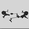 Home Use Rowing Machines With Fan Resistance Adjustable Seat And Monitor
