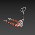 Orange Manual Hydraulic Industrial Forklift With Heavy Duty Forks For Material Handling