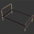 Black Metal Bed Frame With Simple Modern Design And Sturdy Structure