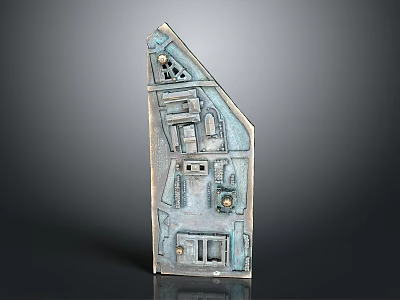 Architectural Model Of Modern Building With Geometric Shape And Detailed Facade Design 3d model