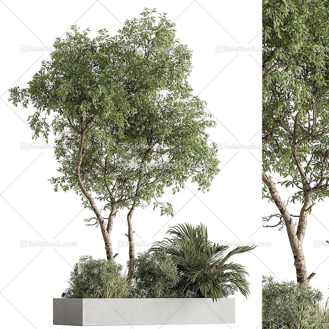 Modern tree green plant pile outdoor green plant plants flowers and plants outdoor landscape green plant green plant pond plant flower bed 3d model