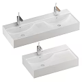 Modern White Ceramic Washbasin With Sleek Design Various Sizes And Faucet