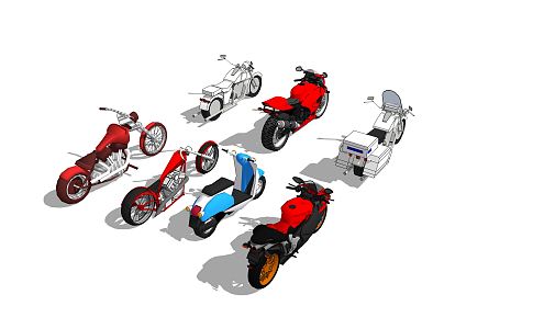 Modern Motorcycle 3d model