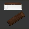 Wooden Casket With Open And Closed Design White Interior Lining Metal Hardware