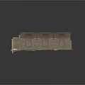 Ancient Chamber Interior With Stone Sarcophagus Wooden Statues And Carved Benches