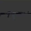 Modern Tactical Assault Rifle With Picatinny Rail Long Barrel And Detachable Magazine