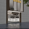 Elegant Modern Bubble Tea Shop Storefront With Bright Lighting And Wooden Counter