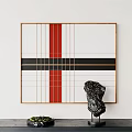 abstract minimalist decorative painting 3d model
