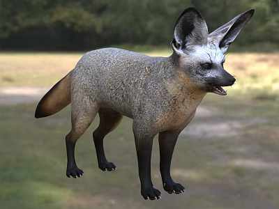 Big Ear Fox Animal Creatures 3d model