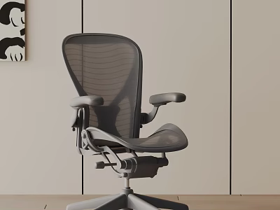 Ergonomic Modern Office Chair With Breathable Mesh Back And Adjustable Arms For Home Office 3d model