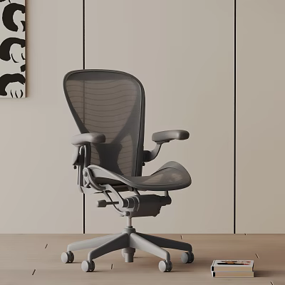 Ergonomic Modern Office Chair With Breathable Mesh Back And Adjustable Arms For Home Office 3d model