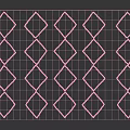 Minimalist Diamond and Stripe Pattern Square Area Rug with Woven Texture in Neutral Tone